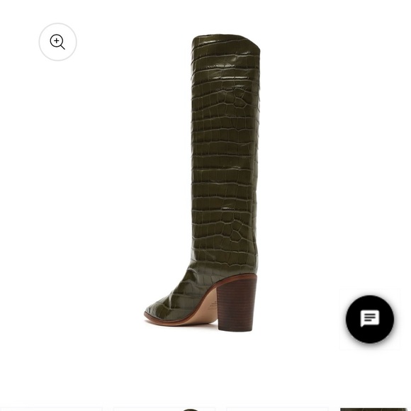 SHULTZ-Maryann’s black croc embossed boot with block heel - Picture 6 of 9